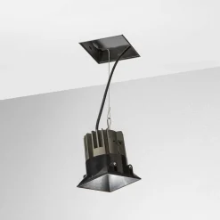 Faretti Da Incasso-Ideal Lux Faretto led da incasso game trimless nero 11w 3000k quadrato