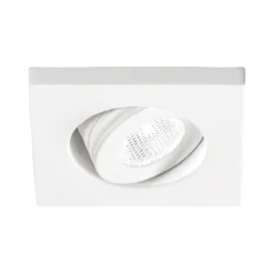 Faretti Da Incasso-Gea Luce Faretto led da incasso 3w 3000k quadrato bianco