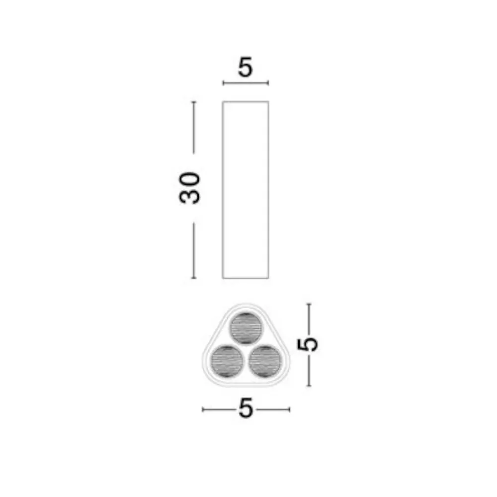 Faretti Da Soffitto-Selezionato da Mazzolaluce Faretto led da soffitto oro opaco 3000k h30 cm