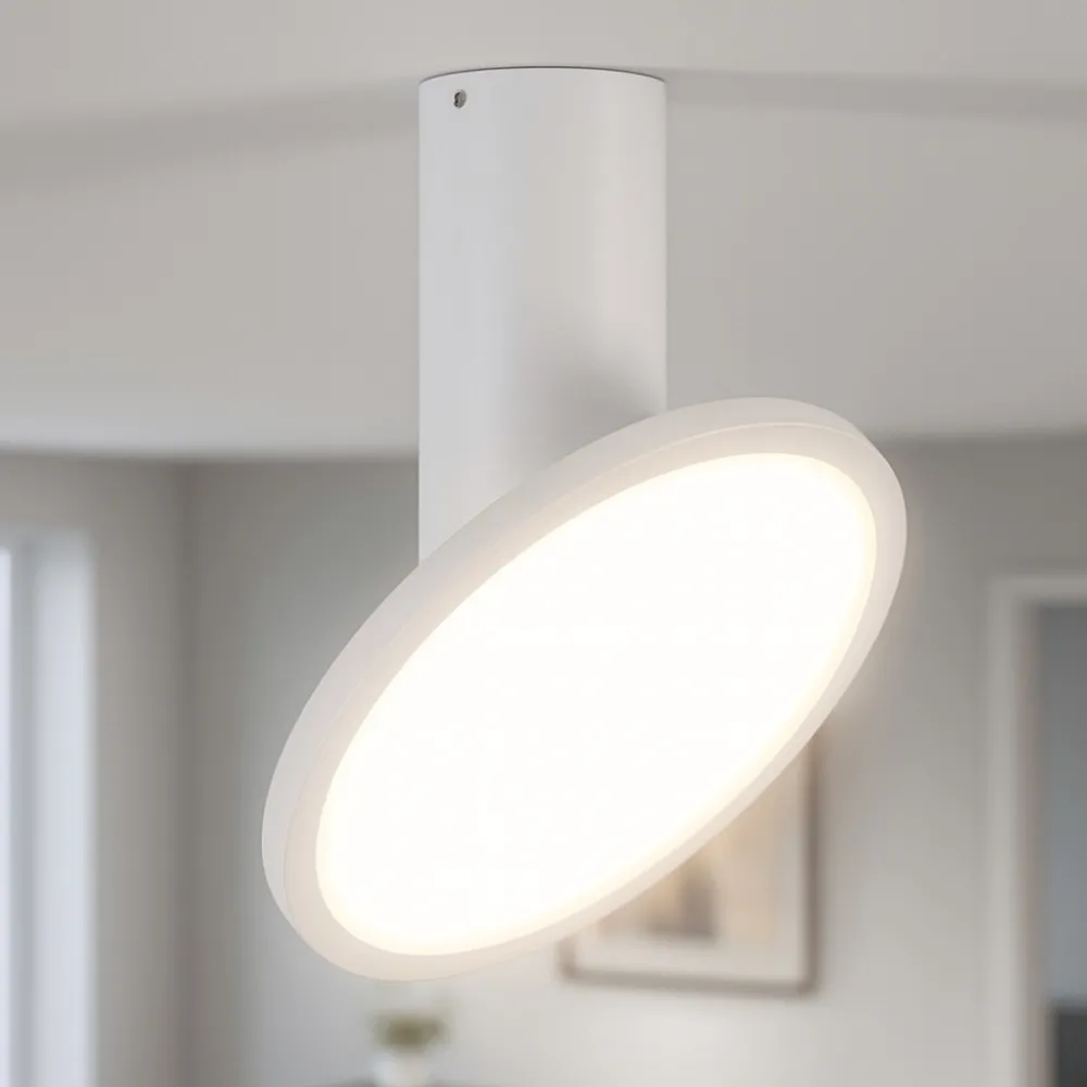 Faretti Da Soffitto-Selezionato da Mazzolaluce Faretto led da soffitto 18w 3000k orientabile bianco
