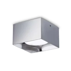 Faretti Da Soffitto-Ideal Lux Faretto led spike pl1 square cromo quadrato gx53 3000k