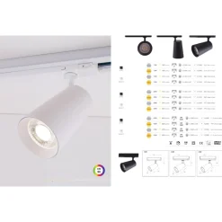 Illuminazione A Binario-Selezionato da Mazzolaluce Faretto led per binario 13w 4000k bianco trifase 220v