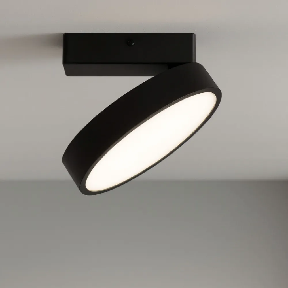 Faretti Da Soffitto-Selezionato da Mazzolaluce Faretto led 20w da soffitto da 2700k-6000k nero orientabile