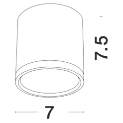 Faretti Da Soffitto-Selezionato da Mazzolaluce Faretto led 7w 3000k bianco da soffitto per interni