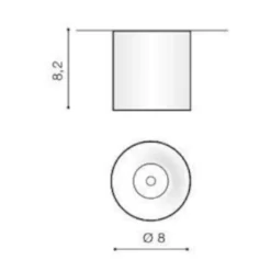 Faretti Da Soffitto-Selezionato da Mazzolaluce Faretto led 10w 3000k da soffitto cilindro oro lucido