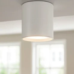 Faretti Da Soffitto-IsyLuce Faretto led 15w 3000k da soffitto cilindro bianco
