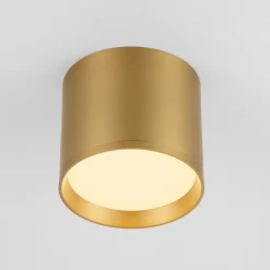 Faretti Da Soffitto-Selezionato da Mazzolaluce Faretto led 10w 3000k da soffitto cilindro oro