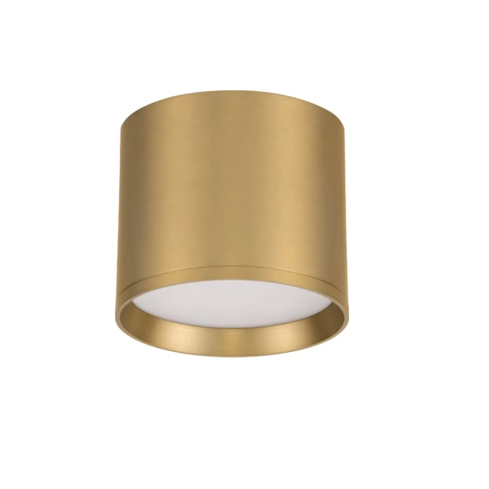 Faretti Da Soffitto-Selezionato da Mazzolaluce Faretto led 10w 3000k da soffitto cilindro oro