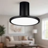 Faretti Da Soffitto-Selezionato da Mazzolaluce Faretto led 14w 3000k da soffitto nero parabola orientabile