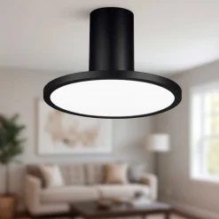 Faretti Da Soffitto-Selezionato da Mazzolaluce Faretto led 14w 3000k da soffitto nero parabola orientabile