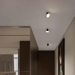 Faretti Da Soffitto-Selezionato da Mazzolaluce Faretto led 14w 3000k da soffitto nero parabola orientabile