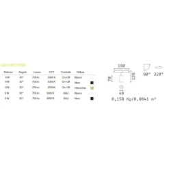 Illuminazione A Binario-Ideal Lux Faretto led 8w 3000k dimmerabile orientabile nero per binario monofase 48v