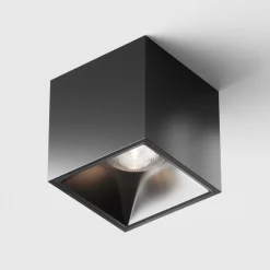 Faretti Da Soffitto-Maytoni Faretto led 12w 4000k focus cubo nero da soffitto
