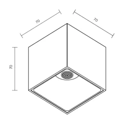 Faretti Da Soffitto-Maytoni Faretto led 12w 4000k focus cubo nero da soffitto