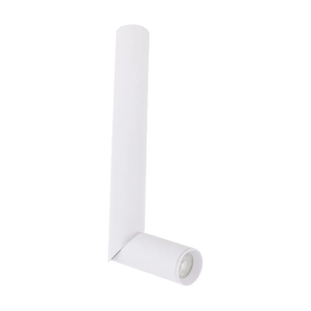 Faretti Da Soffitto-Selezionato da Mazzolaluce Faretto lungo cilindro da soffitto orientabile bianco