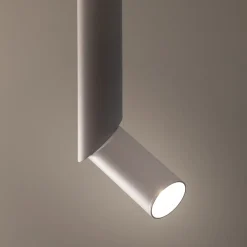 Faretti Da Soffitto-Selezionato da Mazzolaluce Faretto lungo cilindro da soffitto orientabile bianco