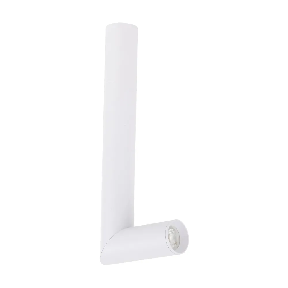 Faretti Da Soffitto-Selezionato da Mazzolaluce Faretto lungo cilindro da soffitto orientabile bianco