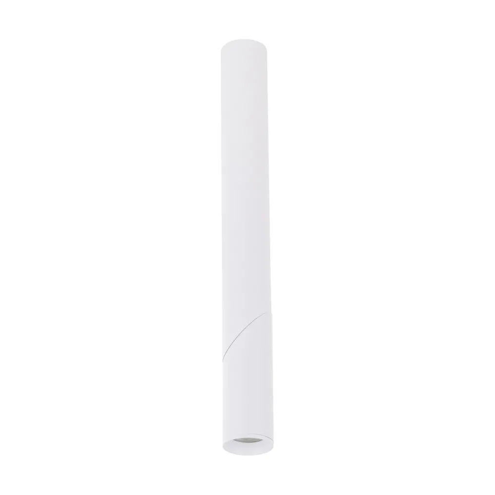 Faretti Da Soffitto-Selezionato da Mazzolaluce Faretto lungo cilindro da soffitto orientabile bianco