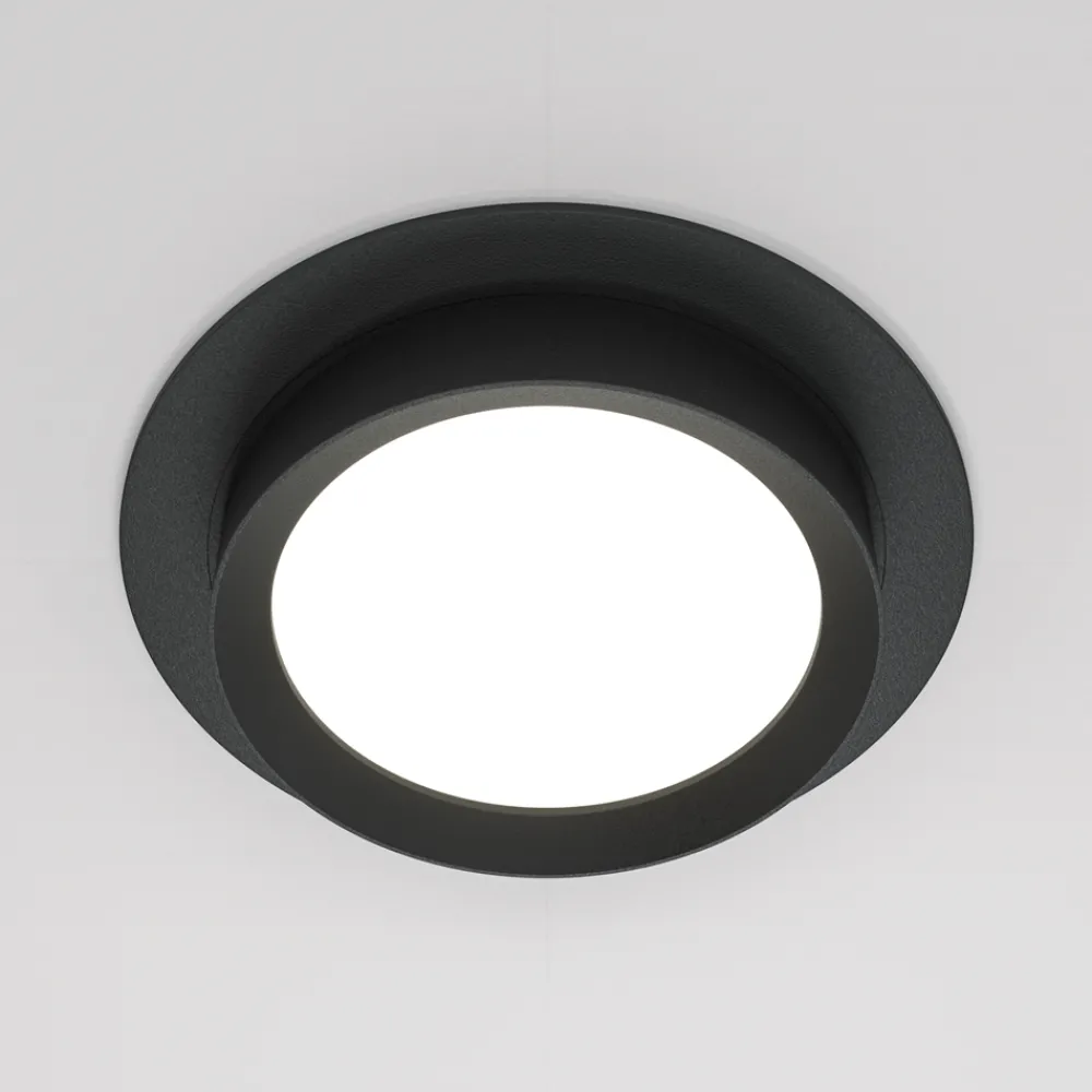 Faretti Da Incasso-Maytoni Faretto hoop nero da incasso gx53 rotondo