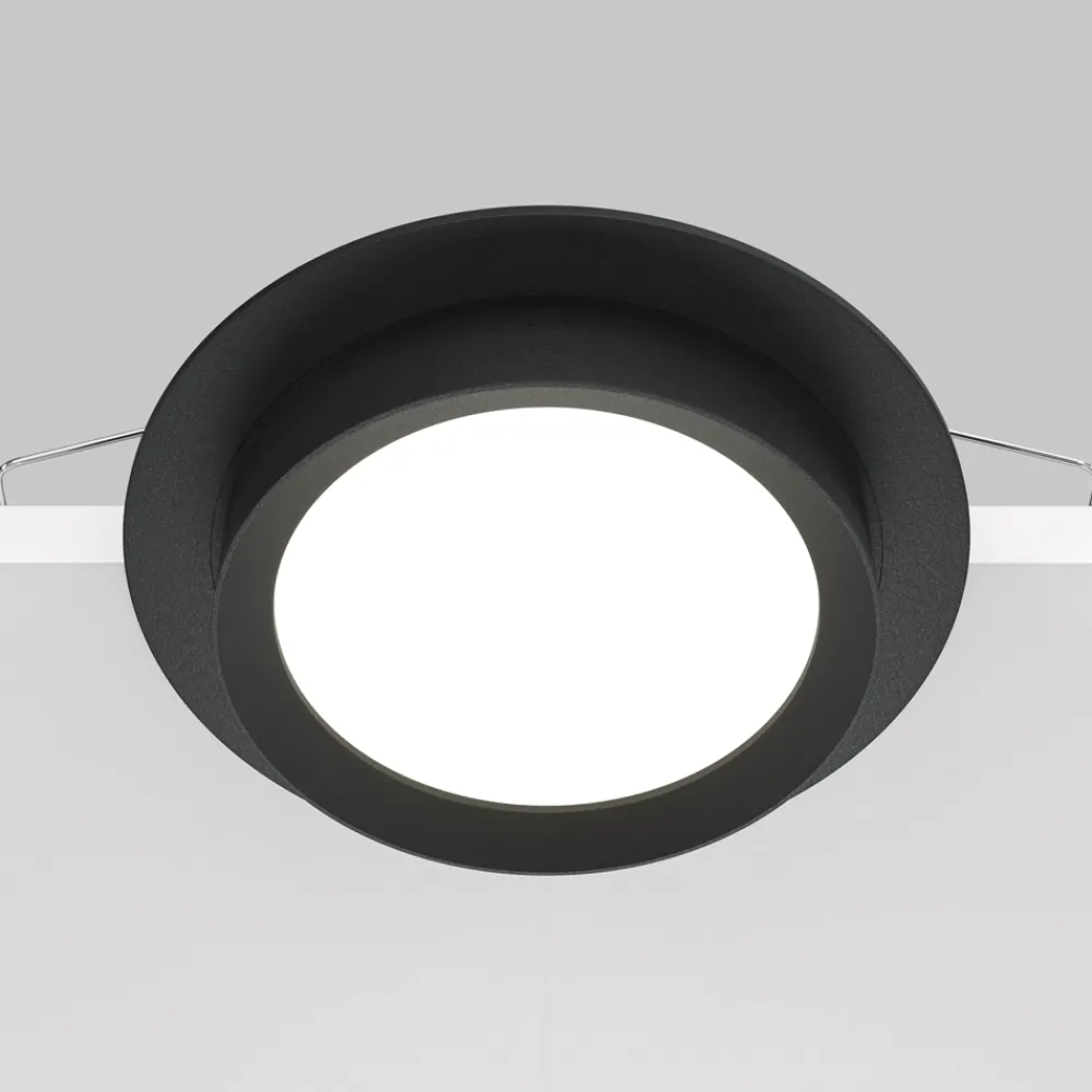 Faretti Da Incasso-Maytoni Faretto hoop nero da incasso gx53 rotondo