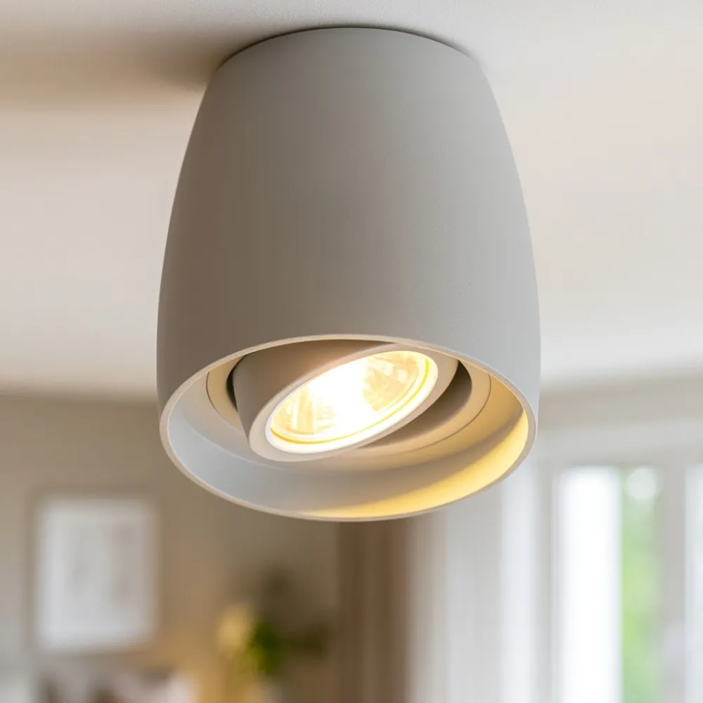 Faretti Da Soffitto-Selezionato da Mazzolaluce Faretto moderno da soffitto bianco orientabile