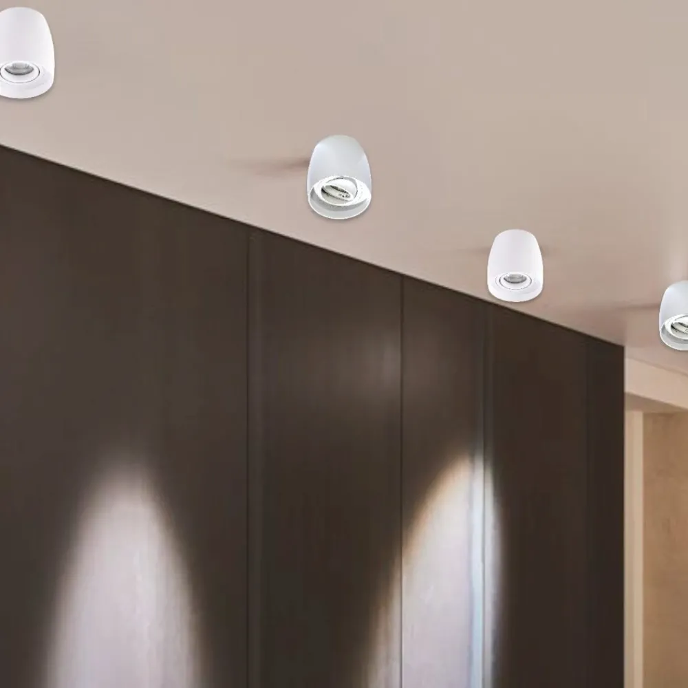 Faretti Da Soffitto-Selezionato da Mazzolaluce Faretto moderno da soffitto bianco orientabile