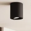 Faretti Da Soffitto-Gea Luce Faretto nero cilindro da soffitto orientabile