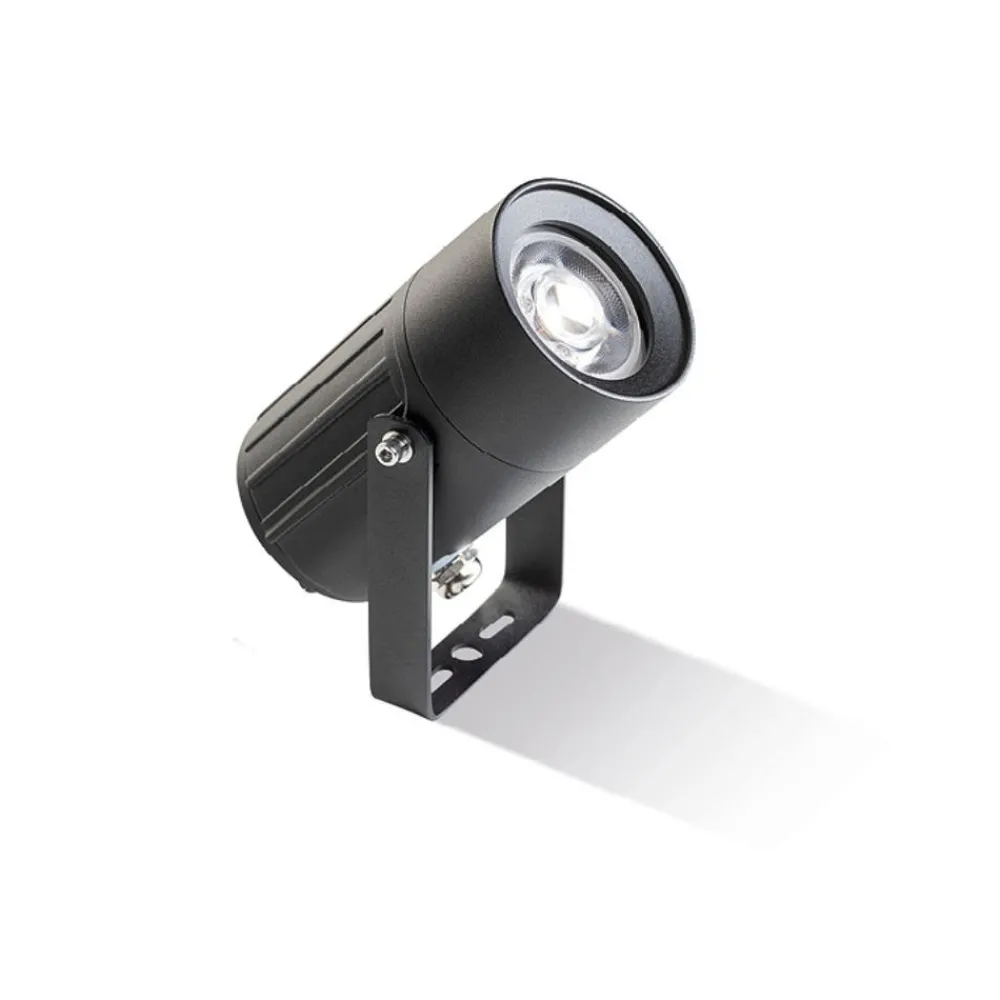 Faretti Da Esterno-Selezionato da Mazzolaluce Faretto nero da esterno luce orientabile led 12w 4000k