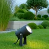 Faretti Da Esterno-Selezionato da Mazzolaluce Faretto nero da giardino con picchetto 12w 3000k ip65