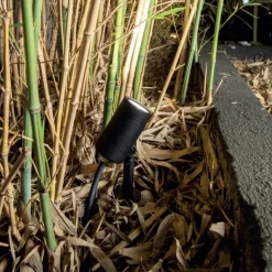 Faretti Da Esterno-Selezionato da Mazzolaluce Faretto nero da giardino con picchetto 5w 4000k ip65