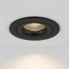 Faretti Da Incasso-Selezionato da Mazzolaluce Faretto nero da incasso a soffitto rotondo orientabile anti abbagliamento