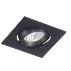 Faretti Da Incasso-Selezionato da Mazzolaluce Faretto nero da incasso per cartongesso quadrato orientabile