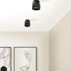 Faretti Da Soffitto-Selezionato da Mazzolaluce Faretto nero da soffitto orientabile moderno