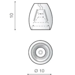 Faretti Da Soffitto-Selezionato da Mazzolaluce Faretto nero da soffitto orientabile moderno