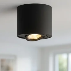 Faretti Da Soffitto-Selezionato da Mazzolaluce Faretto nero da soffitto per interni orientabile