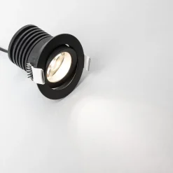 Faretti Da Incasso-Selezionato da Mazzolaluce Faretto nero led incasso orientabile 2w 3000k