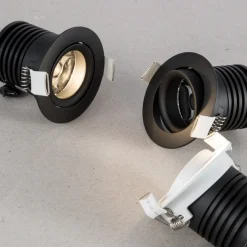 Faretti Da Incasso-Selezionato da Mazzolaluce Faretto nero led incasso orientabile 2w 3000k