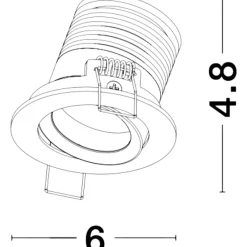 Faretti Da Incasso-Selezionato da Mazzolaluce Faretto nero led incasso orientabile 2w 3000k