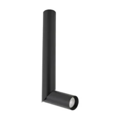 Faretti Da Soffitto-Selezionato da Mazzolaluce Faretto nero lungo cilindro orientabile da soffitto gu10