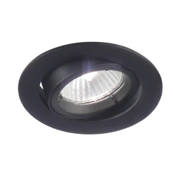 Faretti Da Incasso-Selezionato da Mazzolaluce Faretto nero orientabile rotondo da incasso a soffitto