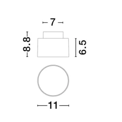 Faretti Da Soffitto-Selezionato da Mazzolaluce Faretto nero rotondo led 16w 3000k da soffitto moderno