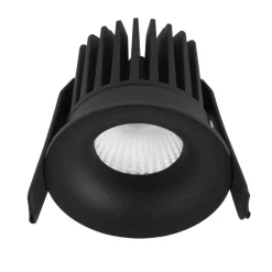 Faretti Da Incasso-Selezionato da Mazzolaluce Faretto nero tondo da incasso led 9w 3000k per cartongesso