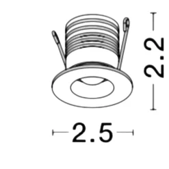 Faretti Da Incasso-Selezionato da Mazzolaluce Faretto nero tondo da incasso led per bagno doccia 1w 3000k