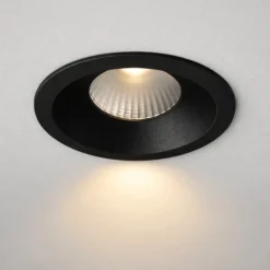 Faretti Da Incasso-Selezionato da Mazzolaluce Faretto nero tondo incasso a soffitto led 9w 3000k