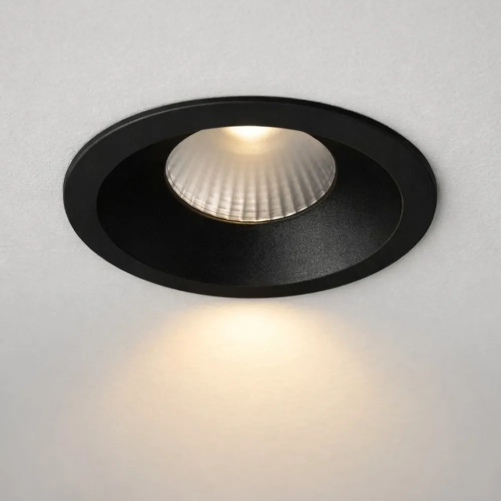 Faretti Da Incasso-Selezionato da Mazzolaluce Faretto nero tondo incasso a soffitto led 9w 3000k