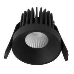 Faretti Da Incasso-Selezionato da Mazzolaluce Faretto nero tondo incasso a soffitto led 9w 3000k