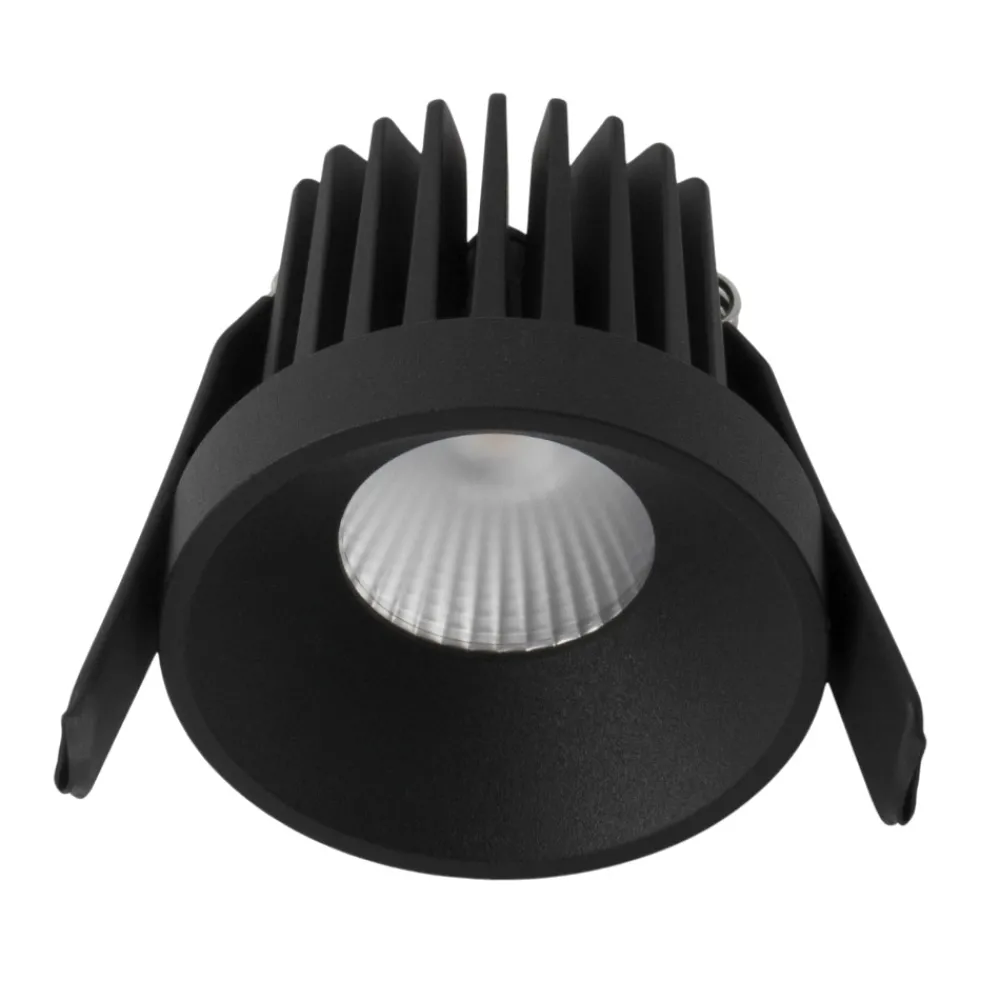 Faretti Da Incasso-Selezionato da Mazzolaluce Faretto nero tondo incasso a soffitto led 9w 3000k