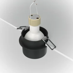 Faretti Da Incasso-Maytoni Faretto nero tondo sporgente da incasso a soffitto reif