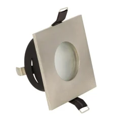Faretti Da Incasso-Selezionato da Mazzolaluce Faretto nickel per bagno doccia quadrato da incasso a soffitto fp