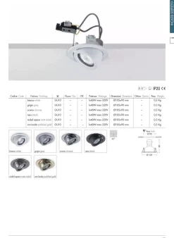 Faretti Da Incasso-Selezionato da Mazzolaluce Faretto orientabile da incasso gu10 cromato per controsoffitto
